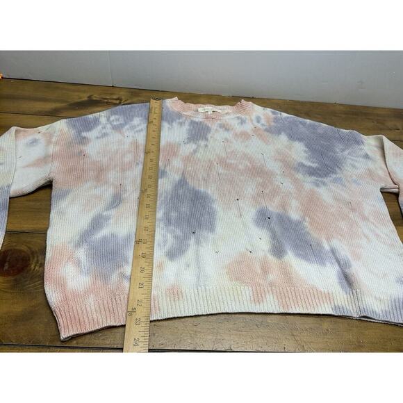 Gilded Intent Tie Dye Holes Ripped Sweater Women's Size Small Grunge Boho Chic - Picture 6 of 11